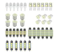 Aboiled 42Pcs T10 6000K SMD LED Interior Package Kit Dome License Plate Replacement Lights License Plate/Reading Light