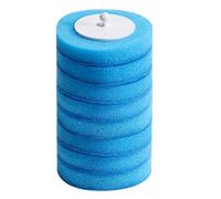 Aboiled 48PCS Disposable Toilet Brush Refills No Dead Angle Foam Cleaning Sponges Heads Toilet Brush Bathroom Accessories Blue