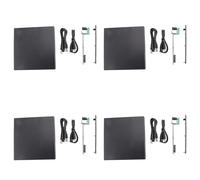 Aboiled 4pcs 12.7mm External DVD Enclosure USB2.0 External DVD/CD-ROM Case for Laptop Desktop PC Optical Disk Drive to