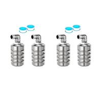 Aboiled 4PCS Fully Automatic Water Level Control Float Valve, Stainless Steel Mini Floating Ball Valve -1/2In Side Water Intake