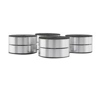 Aboiled 4Piece HiFi Speaker Isolation Feet Cushion Pads Stand Feet Aluminum Vibration Dampener 40X23mm Silver