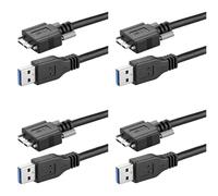 Aboiled 4X USB 3.0 A Type Male to Micro-B Male Extension Camera Cable USB3.0 AM/MicroB Cord with Locking Screws 1.5M