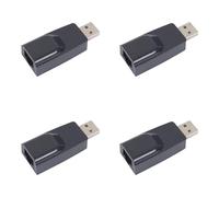 Aboiled 4X USB to RJ45 LAN Ethernet Adapter 100Mbps USB2.0 Network Card for PC Laptop Desktop DVB Set Top Box Drive-Free Black