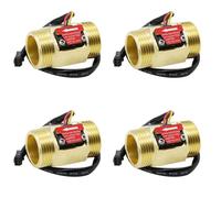 Aboiled 4X Water Sensor Hall Meter 1 Inch External Wire Copper Water Sensor Turbine Meter