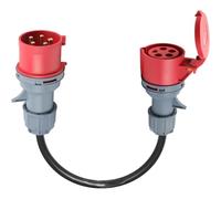 Aboiled 5 Pin Red 16A Male to 32A Female CEE-Adapter Gen Ev Charger Extension Cord Connector 400V Outlet