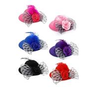 Aboiled 6 Pieces Chicken Hats for Hens Fit Chicken Clothes Costumes for Chickens Hats for Chickens Tiny Hats Small Animal Hats Easy to Use 7cm