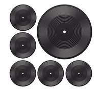 Aboiled 6PCS 12 Inch Blank Vinyl Records 70'S Wall Vinyl Records and Roll Music Party Decorations for Disco Birthday Music Theme Party