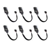 Aboiled 6X 9Pin USB Hub Connector USB Splitter 1 to 3 USB2.0 9Pin Header Board Cable for Water Cooling