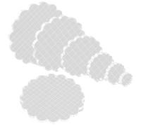 Aboiled 7 Pieces Acrylic Stamp Blocks Set Clear Stamping Blocks Tools with Grid and Grip, Decorative Stamp Blocks for Kids