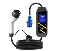 Aboiled 7KW 32A 1Phase Portable EV Charger Electric Car Charger EVSE Portable Fast Charging Cable WiFi & Bluetooth Control for Electric Cars