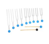 Aboiled 9Pcs Tuning Forks Sets Massage Ball for Healing Chakra Sound Therapy Keep Body,Mind and Spirit in Perfect Harmony Easy to Use,A