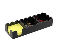 Aboiled Acrylic Sticky Note Holder 3in1 Dispenser Modern Desktop Organizer for 3x3 Post Notes& Memo Pads with Non-Slip Base B