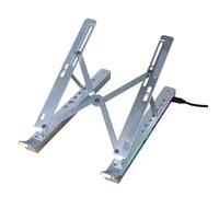 Aboiled Aluminum Alloy Holder for Notebook PC Foldable Laptop Stand 4IN1 USB RGB Portable for Notebook Bracket Support Base B