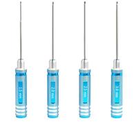 Aboiled Aluminum Handle Anti-Stripping Bit Screwdriver Set 1.5mm 2.0mm 2.5mm 3.0mm Hex Key Driver Tool 4pcs for RC Car