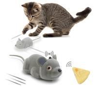 Aboiled Automatic Moving Cat Toy with Obstacle Sensing Function for Indoor Cats Interactive Remote Control Mouse Toy