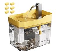Aboiled Automatic Water Dispenser for Cats Circulating Flowing Water Fountain Filter Intelligent Pet Drinking System Yellow