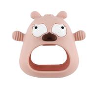 Aboiled Baby Teething Toys Teething Toys for Babies Cute Dog Buddy Silicone Teether Gloves for Newborn Dental Care Gums Sucking Needs Pink