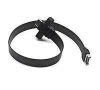 Aboiled Baffle Front Panel Extension Cable USB 3.2 Gen2x2 TYPE-E to Chassis Type-C Connector Front A-KEY Female Plug, 20 Gbps