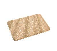 Aboiled Bath Mat Cobblestone Bathroom Rugs Water Absorbent Bath Mats for Bathroom Machine Washable Bath Rugs(50X80cm,Camel) Easy Install