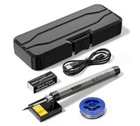 Aboiled Battery Powered Cordless USB Digital Soldering Iron Adjustable Temperature Range 300-450° C 1000mAh Intelligent Soldering Tool Welding