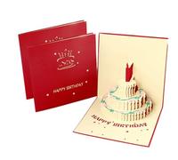 Aboiled Birthday Cards, 3D Happy Birthday Cake Cards, Handmade Cards, Perfect Gifts for All Occasions Birthday Cakes