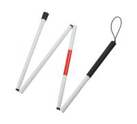 Aboiled Blinder Folding Cane Reflective Red Folding Walking Stick for Vision Impaired and Blind People for The Blind and Visually Impaired People