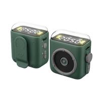 Aboiled Bluetooth Subwoofer Mini Magnetic Backclip Time Display Hifi Sound Portable Card-Inserted Subwoofer Green