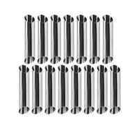 Aboiled Brioche Bread Loaf Cannoli Tubes Stainless Steel Cannoli Forms 15Pcs Non-Stick Cream Horn Danish Pastry-Molds