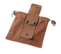 Aboiled Brown Outdoor Foraging Bag, Fruit Picking Waist Bag, Canvas Craft Jungle Storage Bag, Hiking Easy Install Easy to Use