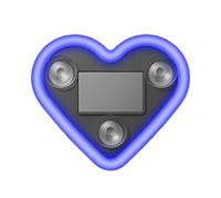 Aboiled Car LED Ambient Light, for Triangle or Back Window Auto Interior Atmosphere Lamp- Love Heart Solar Vehicle Neon Lighting Blue Light