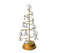 Aboiled Christmas Metal Crystal Christmas Tree Lamp Christmas Tabletop Crystal Tree with LED Lights Xmas Tree Decorations L