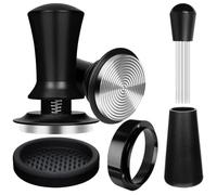 Aboiled Coffee Dosing Funnel WDT Tool with Spring Loaded Tamper Set Mat Espresso Coffee Distribution Stirrer 53mm