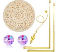 Aboiled Copper Dowsing Rods Pendulum Board Kit for The for Ghost-Hunting Applications Including Spiritual Tools
