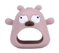 Aboiled Cute Dog Buddy Silicone Teething Gloves for Baby Teether Toys for Newborn Dental Care Gums Sucking Needs Dousha Red