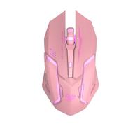 Aboiled Cute Gaming Mouse Wireless 2.4G Computer Mouse Laptop USB Rechargeable Mute Backlit Mouse Wireless