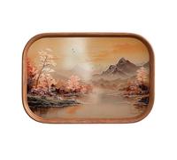 Aboiled Decorative Tea Ceremony Accessories with Bamboo Glass Tea Tray, Chinese Style Retro Teapot and Teacup Storage Tray B