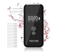 Aboiled Digital Handheld Alcohol Detector Breathalyzer Breath Tester with 8 Mouthpieces for Driving for Social Safety