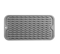 Aboiled Dish Drying Mat for Multiple Usage, Easy Clean, Eco-Friendly, Heat- Silicone Mat for Kitchen Counter Grey-A Easy to Use