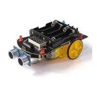 Aboiled DIY Smart Car Soldering Practice Kit Solder Project Kit for Learning Ultrasonic Distance Measuring Smart Cart