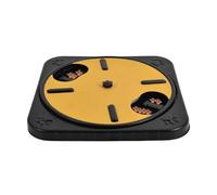 Aboiled Dog Scratch Pad for Nails Dog Scratch Board Snack Compartments Rotating Round Dog Nail Scratch Board Removable Yellow