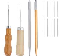 Aboiled Doll Hair Making Kit with Ventilating Needles, 2 Colors 304 Stainless Steel Hair Rooting Tool Featuring Awl -Sewing Tool