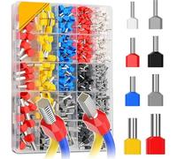 Aboiled Double Twin Wire End Ferrules Set 600pcs Double Wire End Ferrules Assortment Set Multicoloured Insulation Sleeves Set Electrical Connectors
