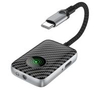 Aboiled Dual Type-C Audio Adapter 2-In-1 Headphone Jack Adapter 60W Fast Charging Mobile Sound Card Live Streaming Converter A