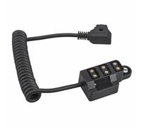 Aboiled Dummy Battery D-Tap Splitter Cable D-TAP One-Point Three-Power Cord 180° Rotatable for V-Type Battery Power Supply