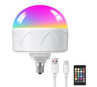 Aboiled E12 Rechargeable Light Bulb 2200mAh Battery Operated Detachable Lamp with Remote Control Versatile Lighting