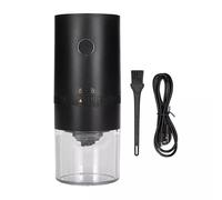 Aboiled Electric Coffee Grinder, Ceramic Burr, USB Charging Portable Automatic Machine Black