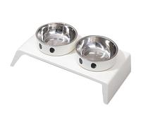 Aboiled Elevated Pet Dog Feeder Bowls Raised Stand with Double Stainless Steel Food Water Bowls for Small Medium Large Dogs Cats