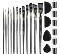 Aboiled Face Paint Brushes, Sponge Set(30 Pieces), for Halloween Face Painting Brush for Body Art, Acrylic Oil