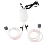 Aboiled Fish Tank Air Pump USB Powered Aerator Aquarium Accessories Adjustable Air Valve Silent Bubble Oxygen Pump(White)
