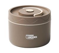 Aboiled Food Warm Lunch Container,Stainless Steel Thermal Lunch Container Portable Thermal Bento Box Food Container Brown C Easy to Use